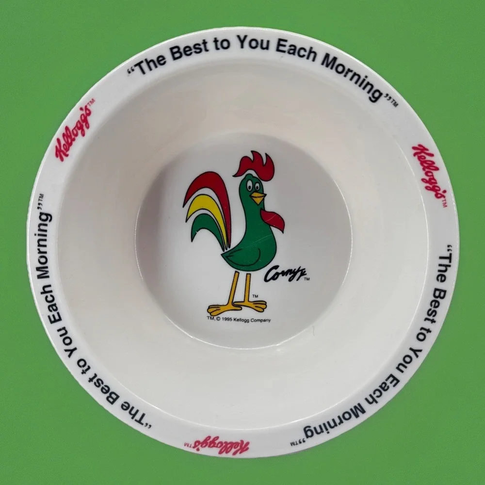Kellogg's Vintage 1995‎ Cereal Bowls Set of 2 Snap, Crackle, Pop And Corny